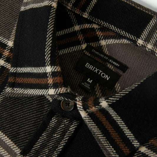 Brixton Black/Charcoal/Pinecone Bowery L/S Flannel Shirt image 1