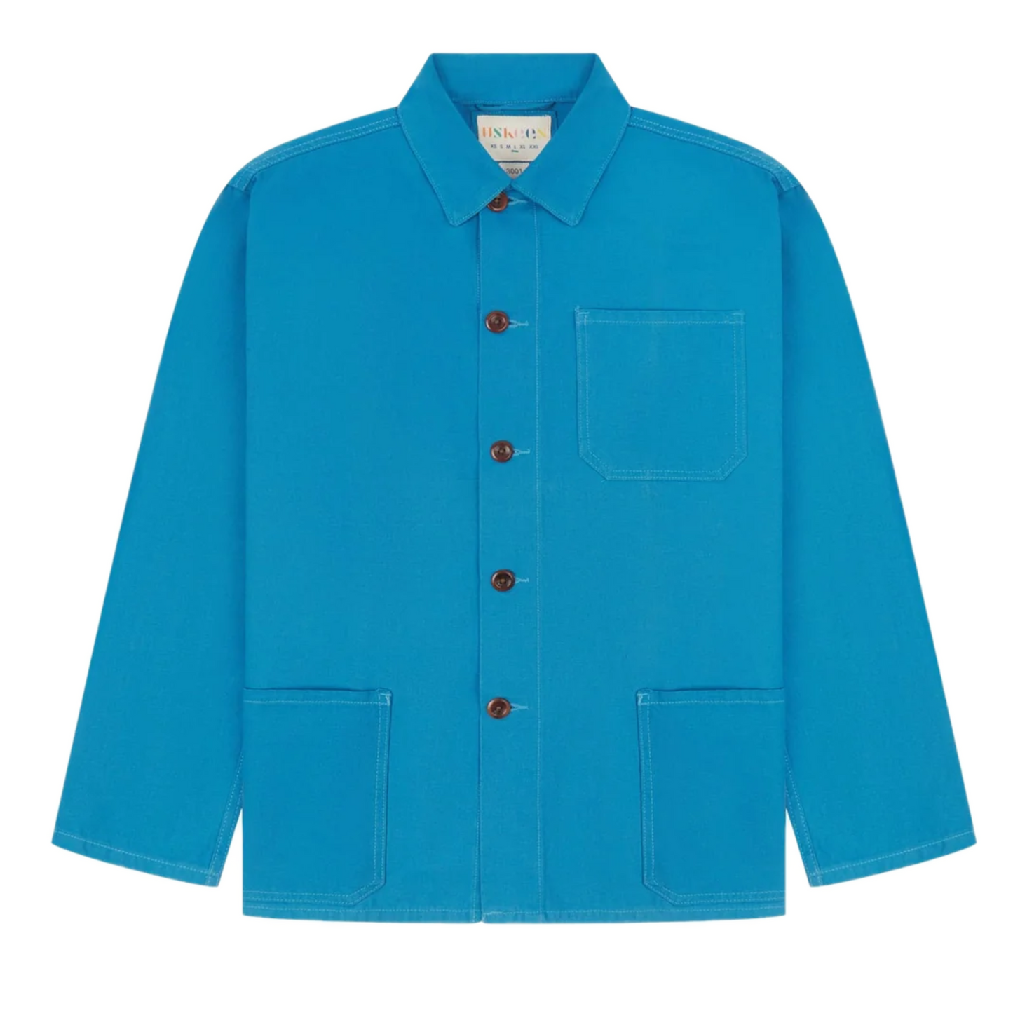 Uskees #3001 buttoned overshirt Bright Blue image 0