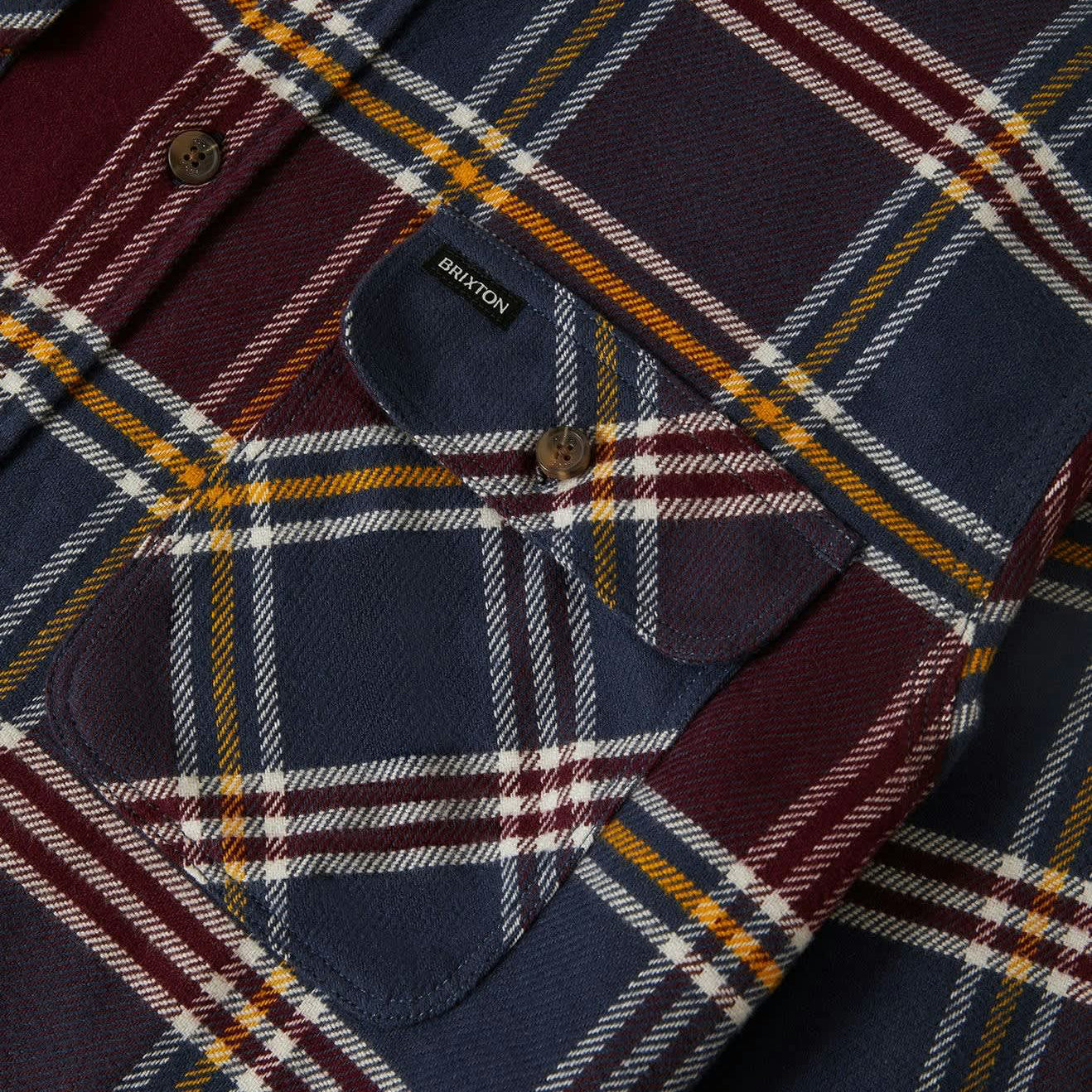 Brixton Mood Indigo/Port/Saffron Bowery L/S Flannel Shirt image 1