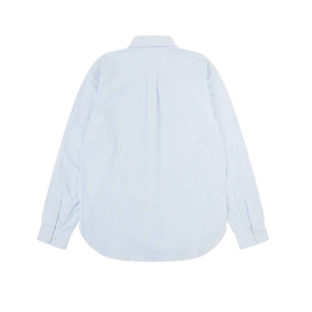 Uskees 6013 Long-Sleeve Oxford shirt Baby Blue Pinstripe image 2