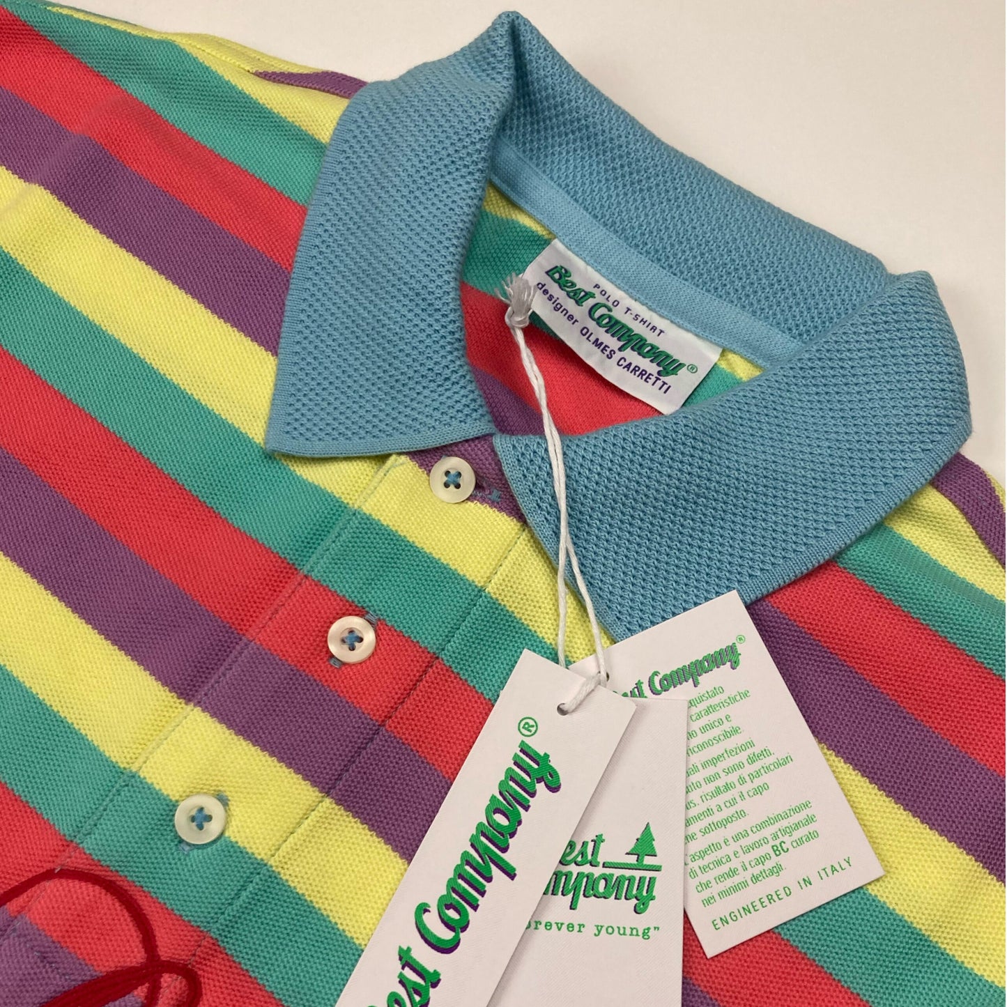 Best Company Vintage multi striped Cotton Polo Shirt image 1
