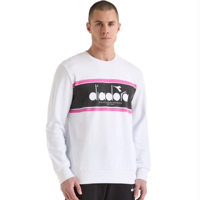 Diadora Optical White Logo Crew Sweatshirt image 2
