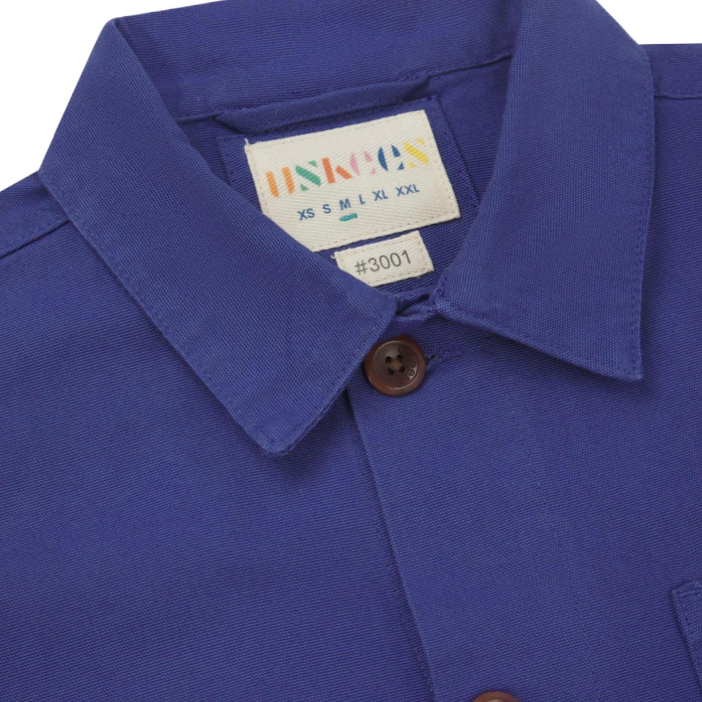 Uskees #3001 Buttoned Overshirt Ultra Blue image 3