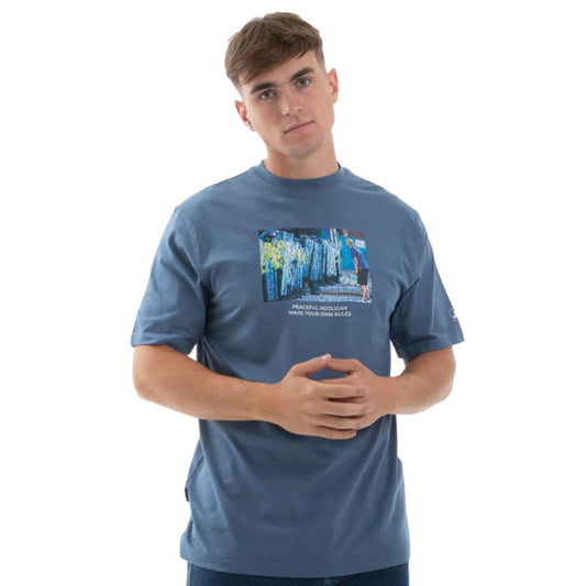 Peaceful Hooligan Stand Off T-Shirt Copen Blue image 0