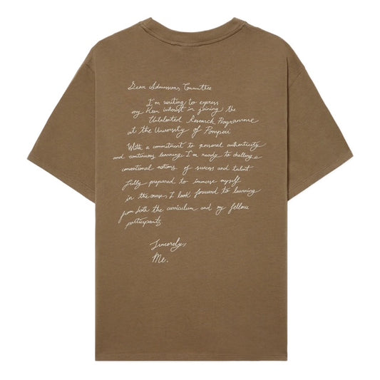 Pompeii Admission Letter Khaki T-Shirt image 1