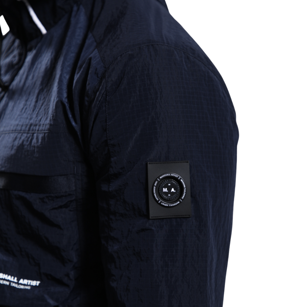 Marshall Artist Sicuro Hooded Overshirt Navy image 1