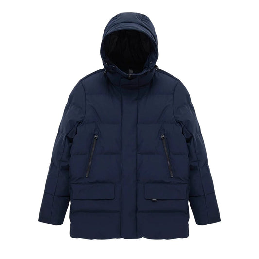 Krakatau Navy Cassini Quilted Parka Jacket