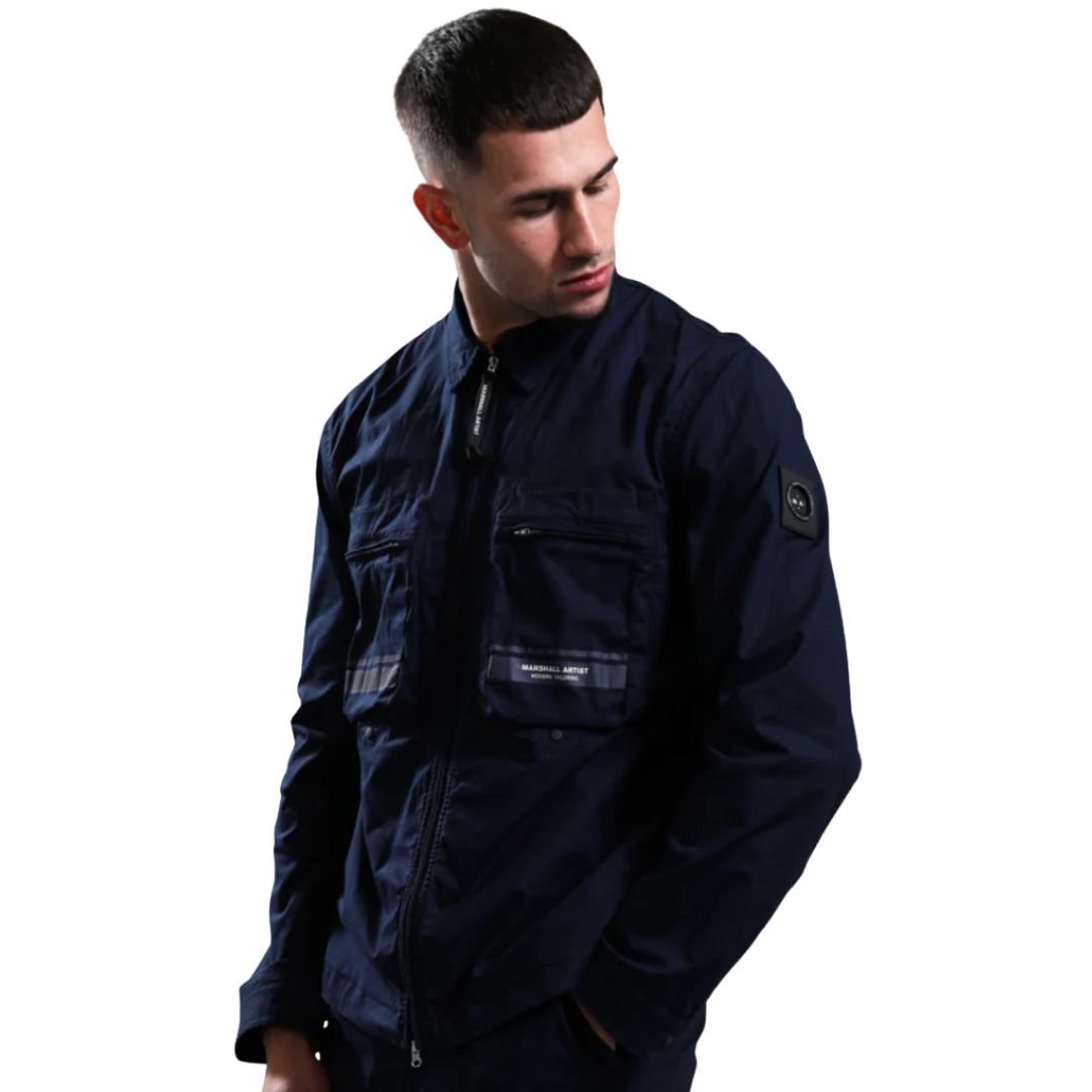 Marshall Artist Seafield Navy Overshirt