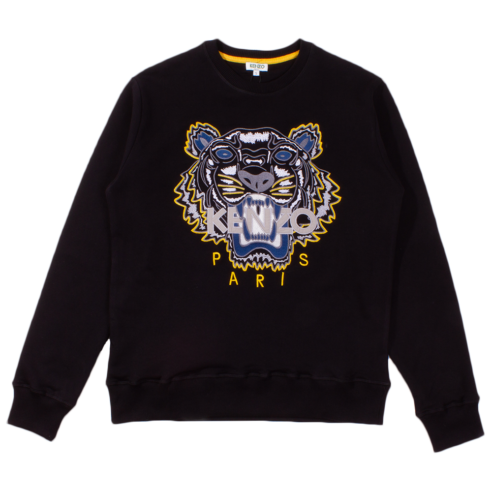 Kenzo Black/Blue/Yellow Embroidered 