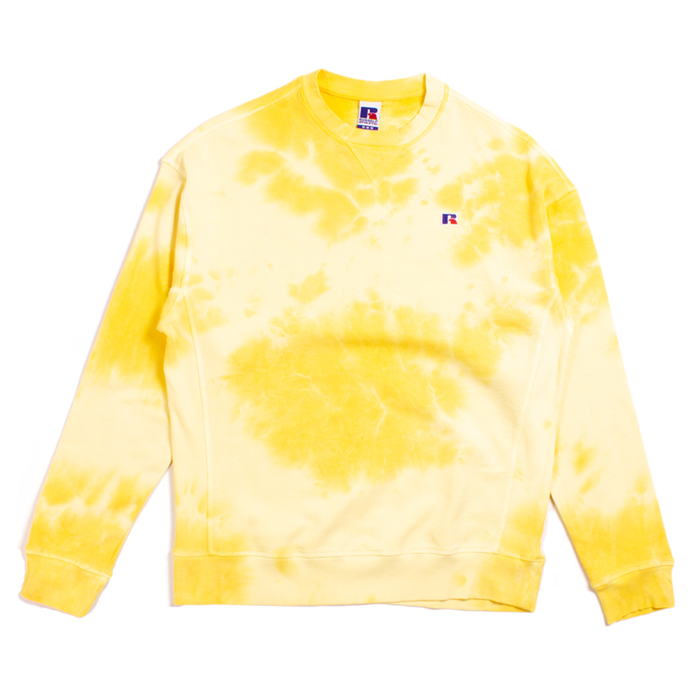Russell Athletic Gold Tie-Dyed Crewneck Sweatshirt | Artifacts Apparel