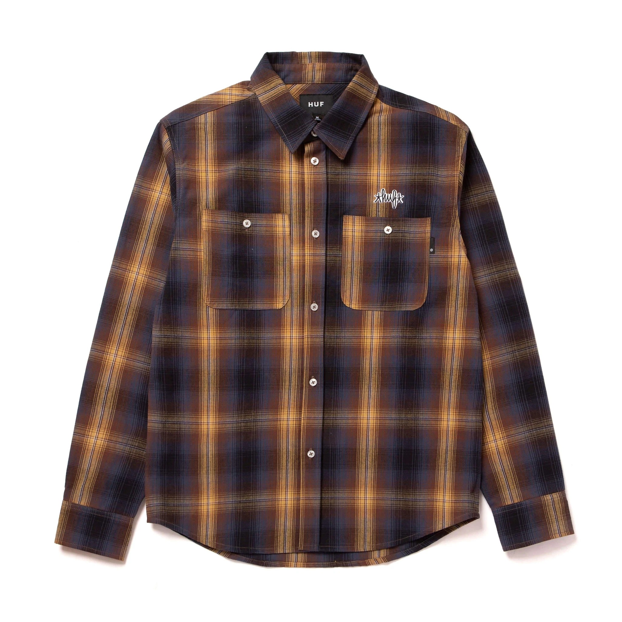HUF Rich Brown Sanford Flannel Shirt | Artifacts Apparel