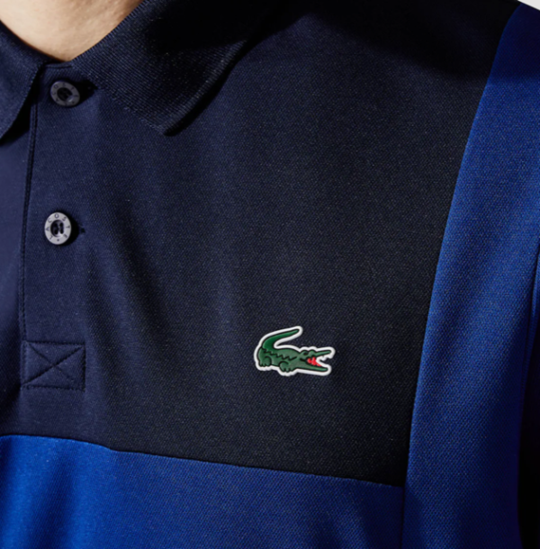 Lacoste SPORT Navy Resistant Breathable Regular Fit Polo Shirt ...