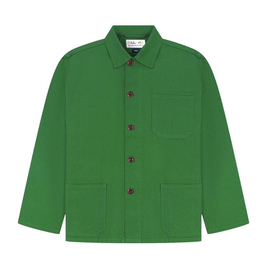 Uskees #3001 Buttoned Overshirt Mint Green