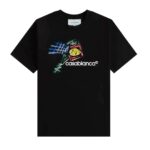 【関税込み】Casablanca ブラック Croquis De Tennis Tシャツ Casablanca Croquis De Tennis logo-print T-shirt | Black