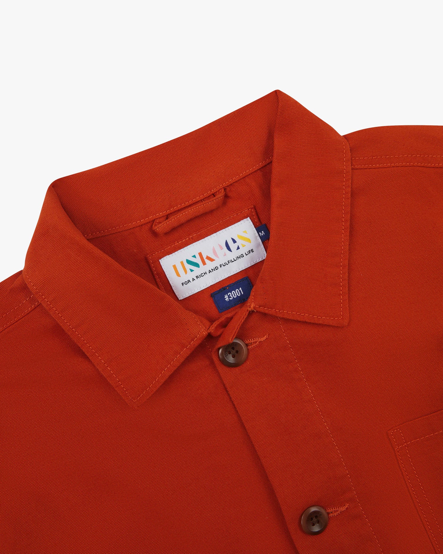 Uskees Rust #3001 Buttoned Overshirt