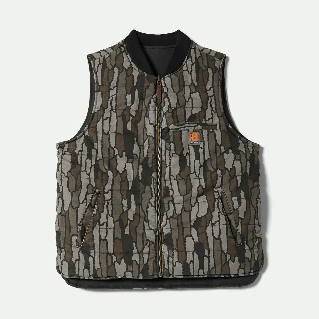 Brixton Builders Abraham Rev Vest Bark Camo