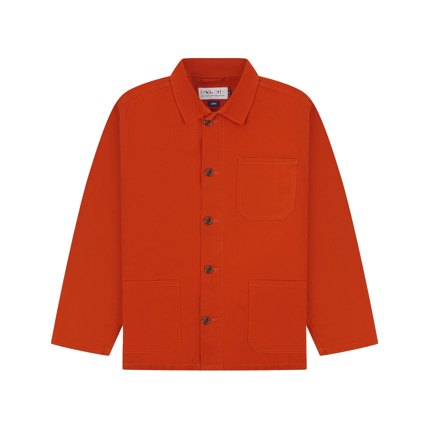 Uskees Rust #3001 Buttoned Overshirt