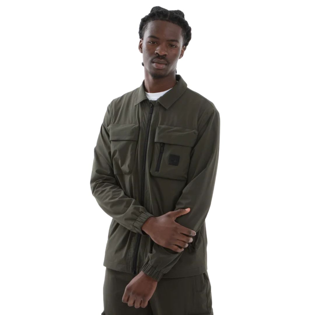Peaceful Hooligan Dark Khaki Hawthorn Overshirt