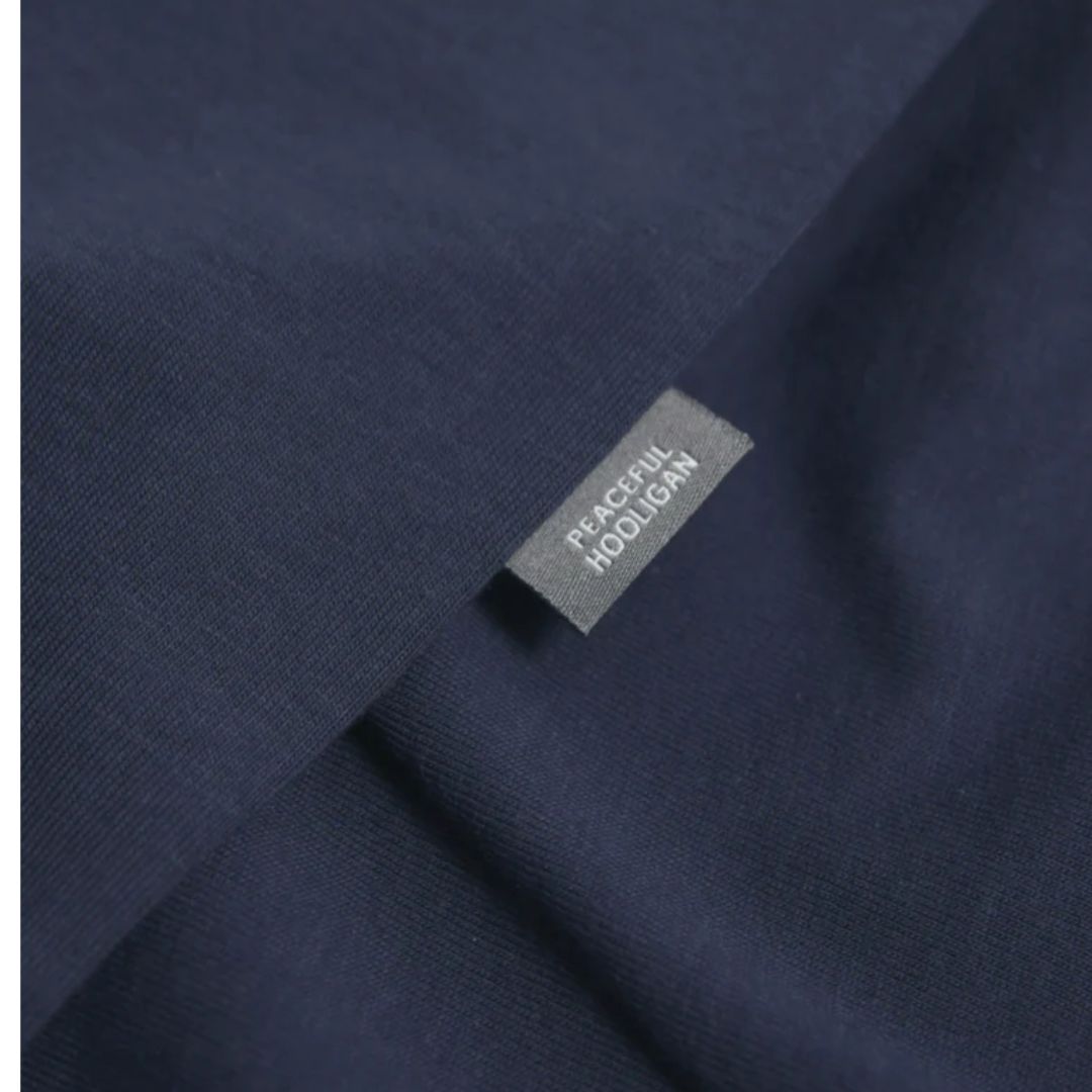 Peaceful Hooligan Navy Outline T-Shirt