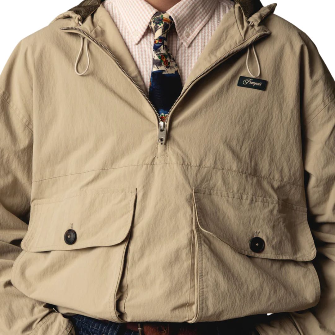 Pompeii Cream Technical Windbreaker Jacket