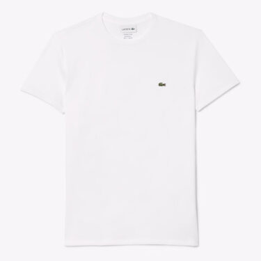 Lacoste White Pima Cotton Crew Neck T-Shirt