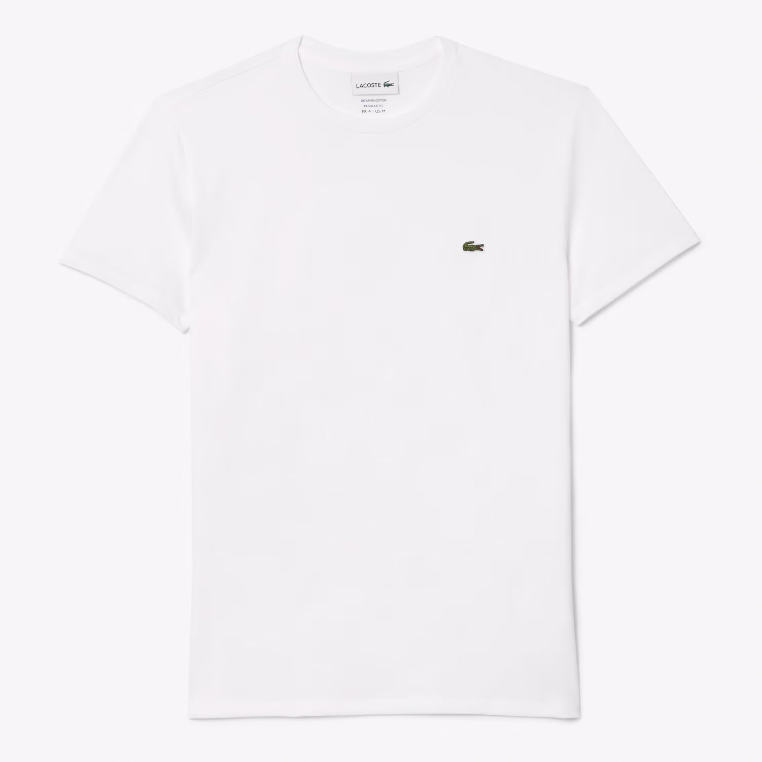 Lacoste White Pima Cotton Crew Neck T-Shirt