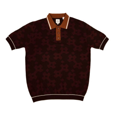 Max N Chester Black/Winetasting Knitted Polo Shirt