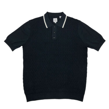 Max N Chester Maritime Blue Knitted Polo Shirt
