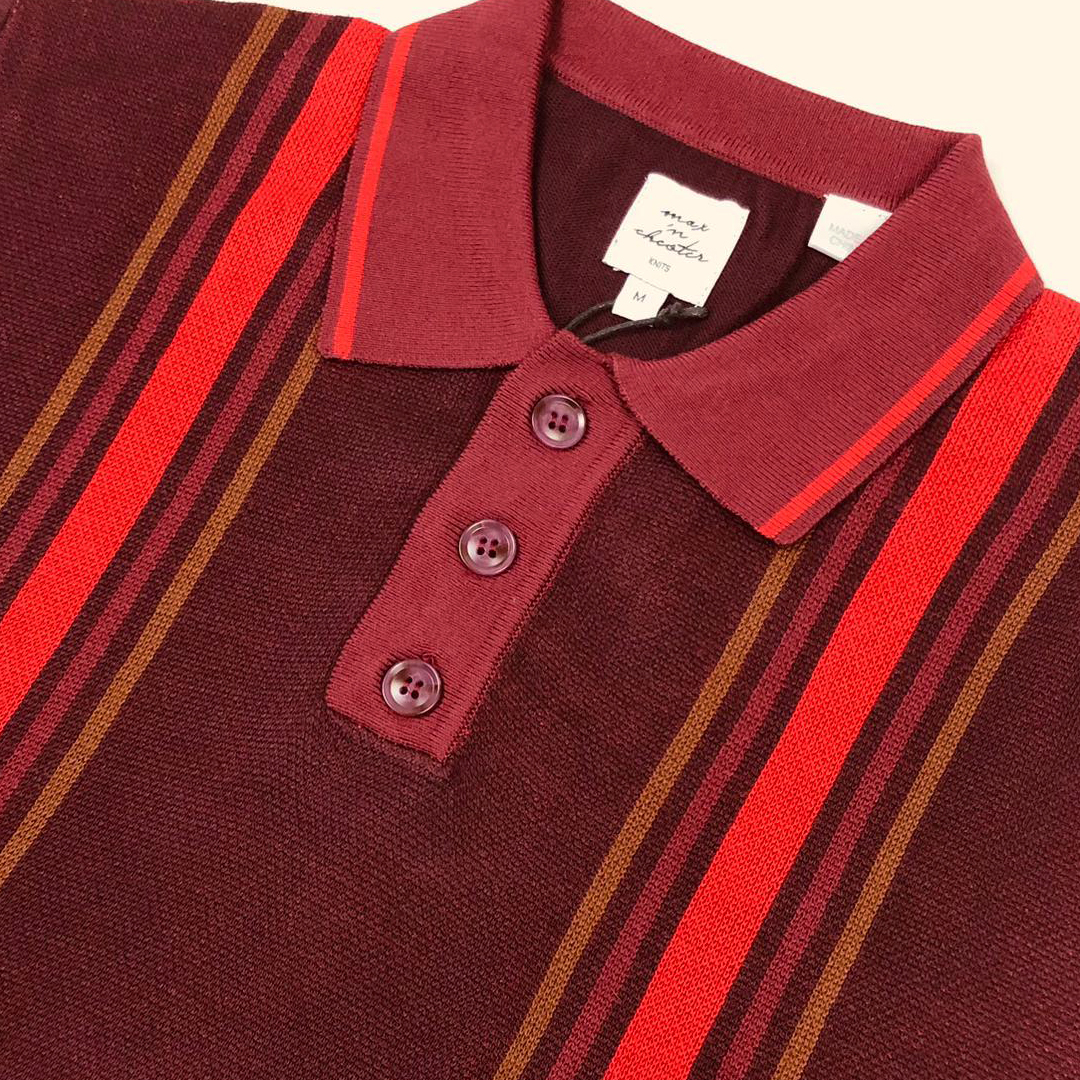 Max N Chester Wine Tasting/Haute Knitted L/S Polo Shirt