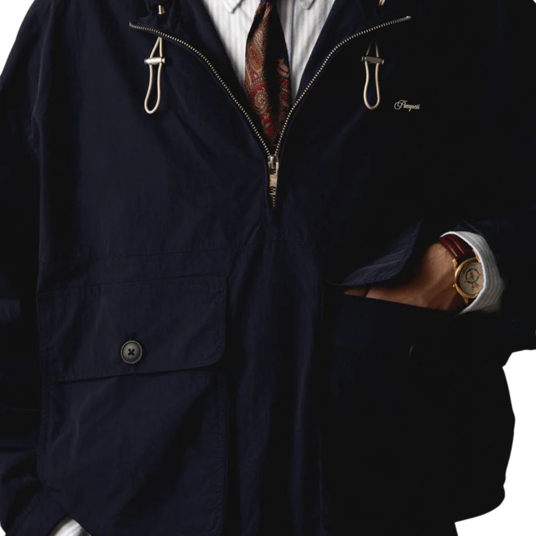 Pompeii Navy Technical Windbreaker Jacket