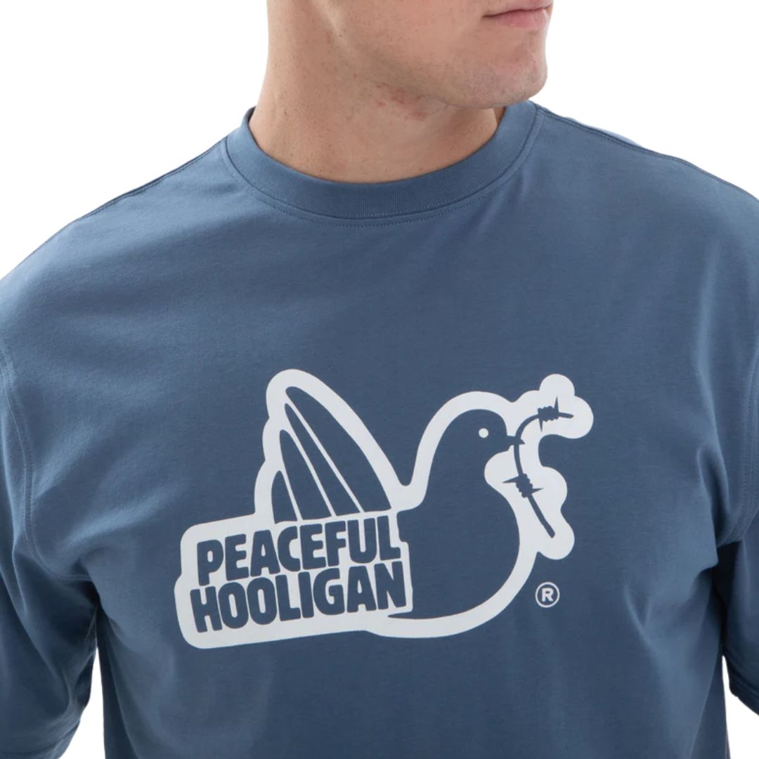 Peaceful Hooligan Outline Copen Blue T-Shirt