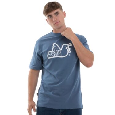 Peaceful Hooligan Outline Copen Blue T-Shirt