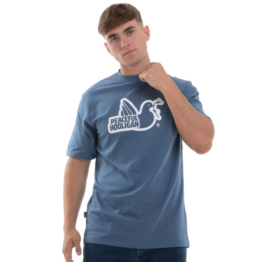 Peaceful Hooligan Outline Copen Blue T-Shirt