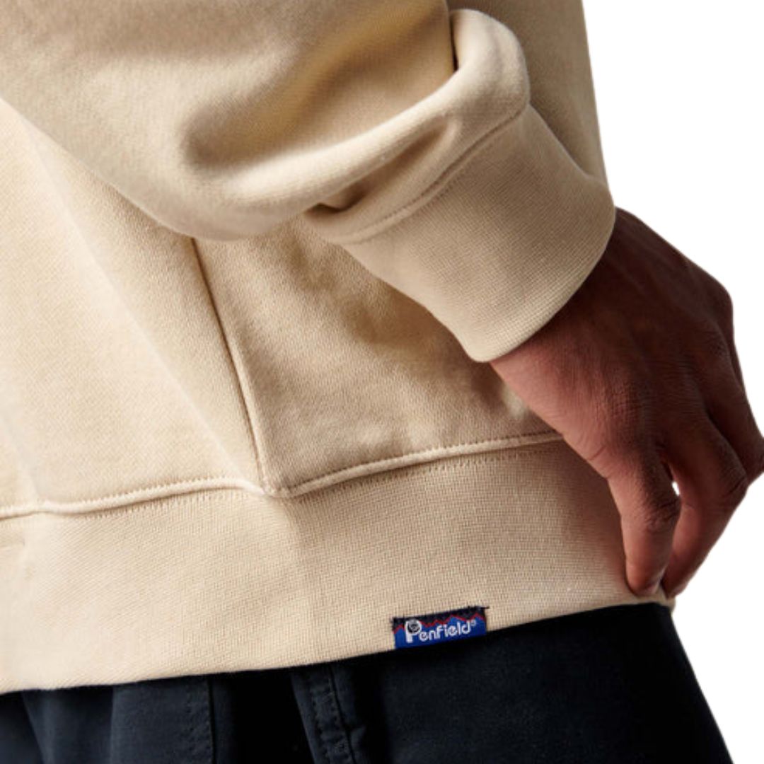 Penfield Brown Rice Circle Riverview Crew Sweatshirt