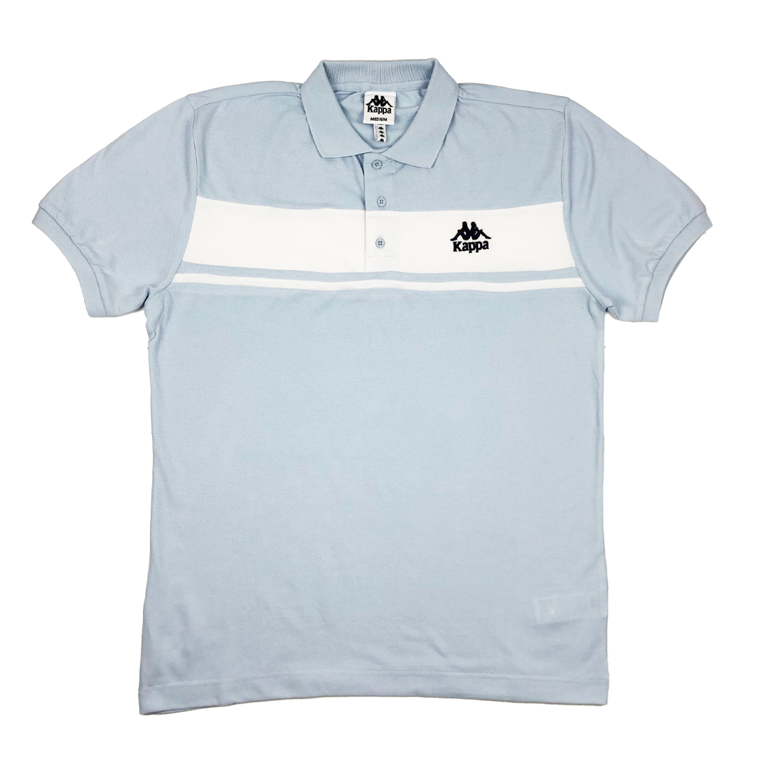 Kappa Authentic Urwen Chest Panel Polo Shirt Sky Blue
