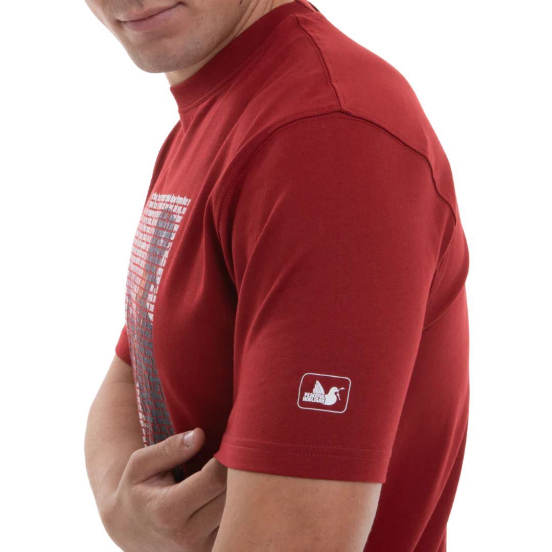 Peaceful Hooligan No 1 T-Shirt Dark Red