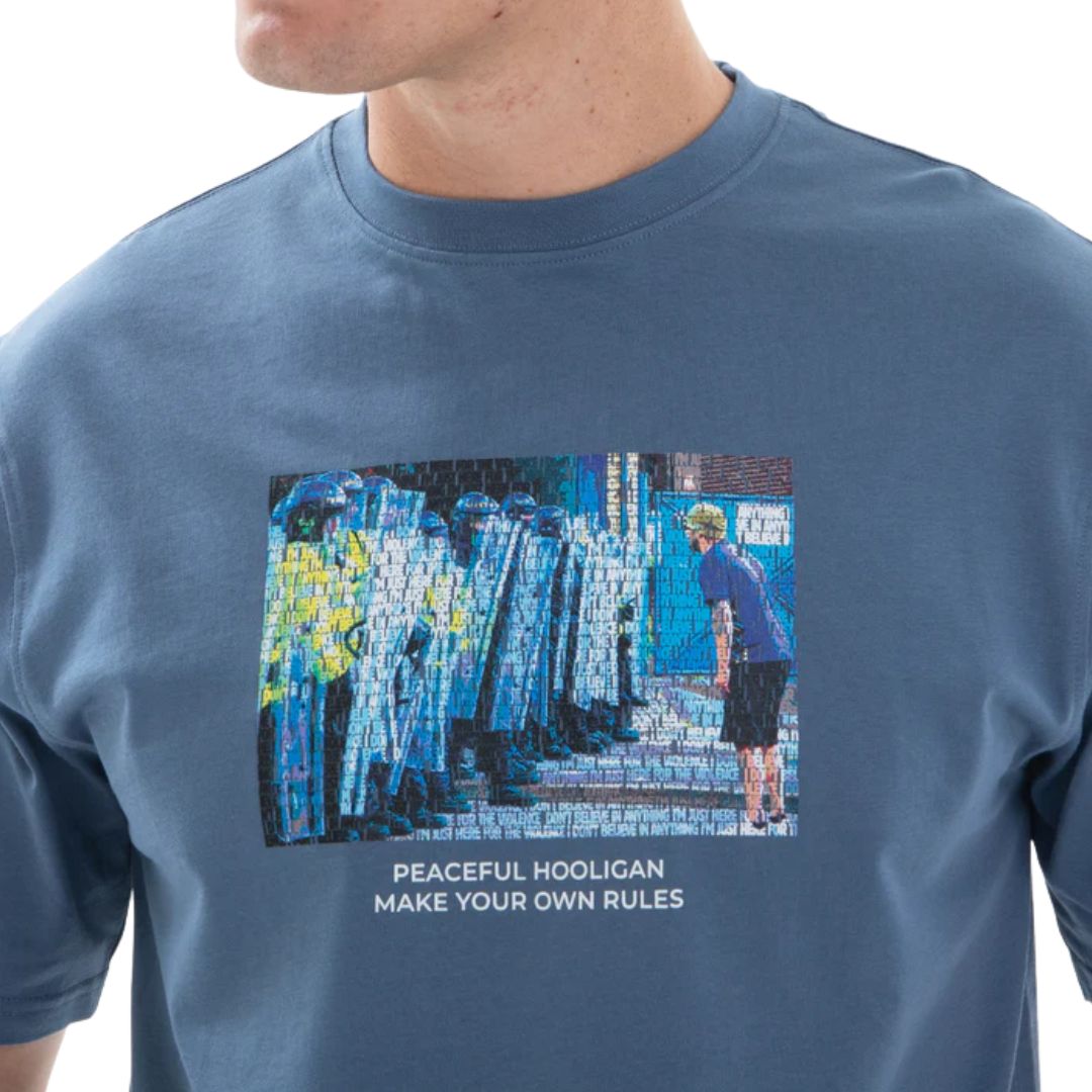 Peaceful Hooligan Stand Off T-Shirt Copen Blue