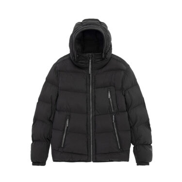 Krakatau Rook Black Hooded Puffer Jacket