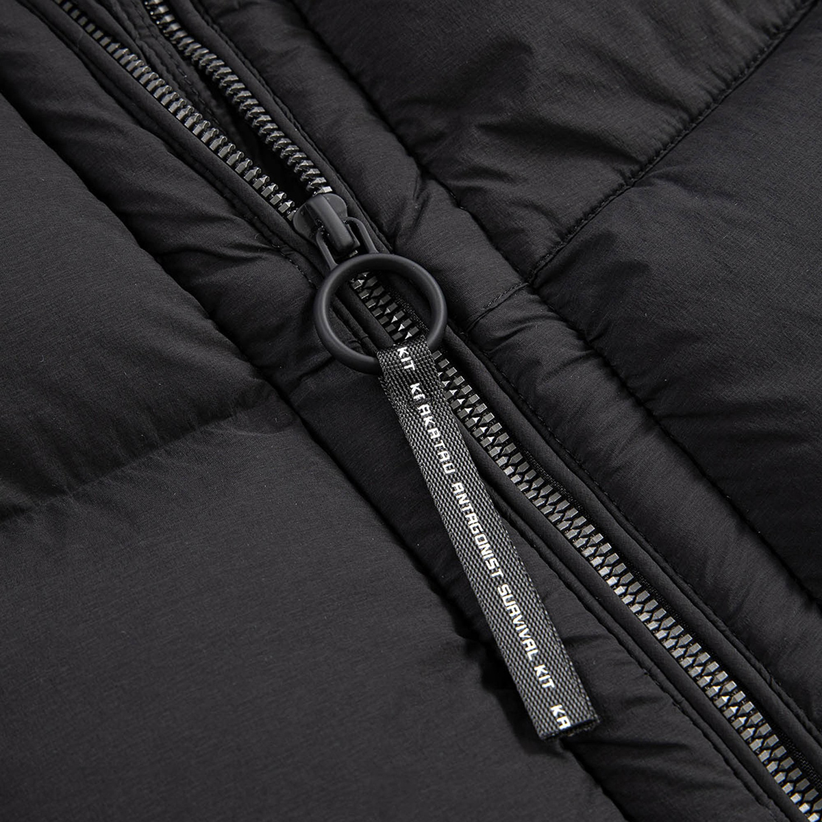 Krakatau Rook Black Hooded Puffer Jacket