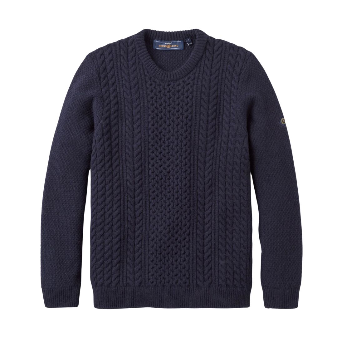 Henri Lloyd Dark Navy Abersoch Cable Knit Jumper