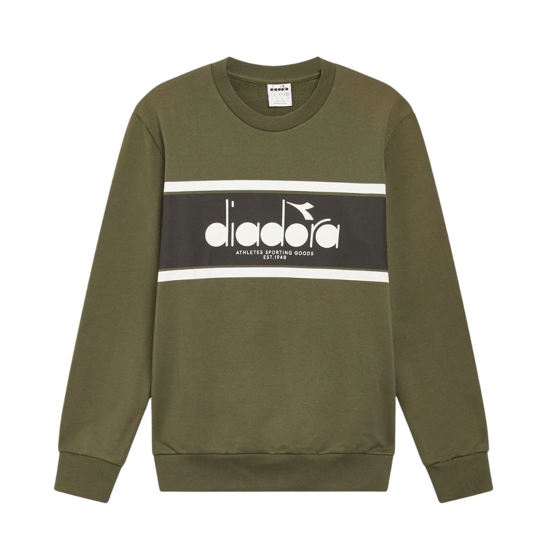 Diadora Green Rifle Crew Logo Sweatshirt