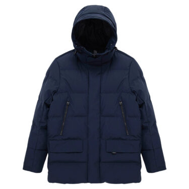 Krakatau Navy Cassini Quilted Parka Jacket