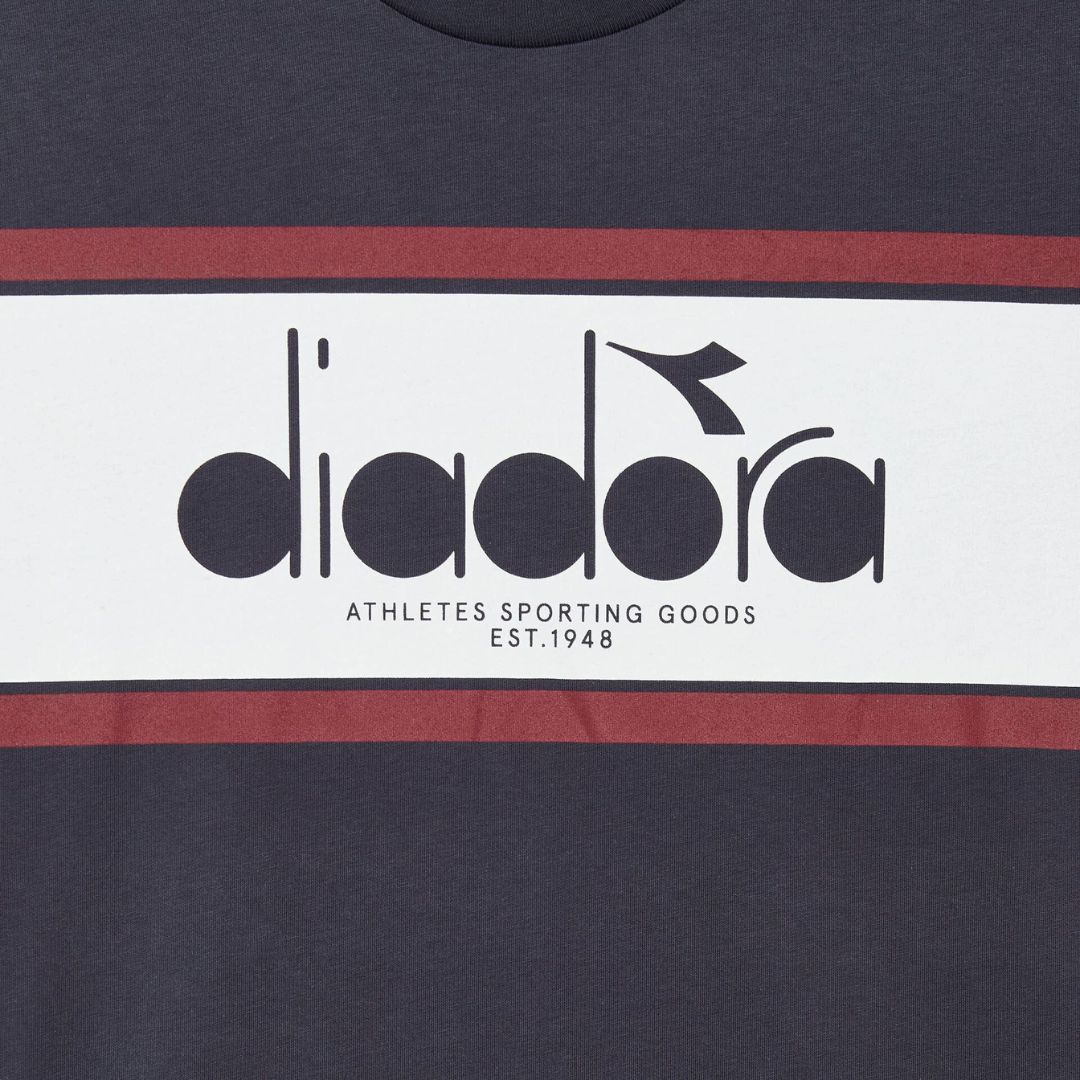Diadora Blue Denim/Optical White SS Logo T-Shirt