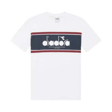Diadora Super White/Empire Red SS Logo T-Shirt
