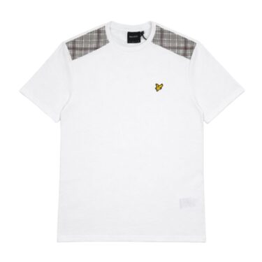 Lyle & Scott Check Panelled T-Shirt White