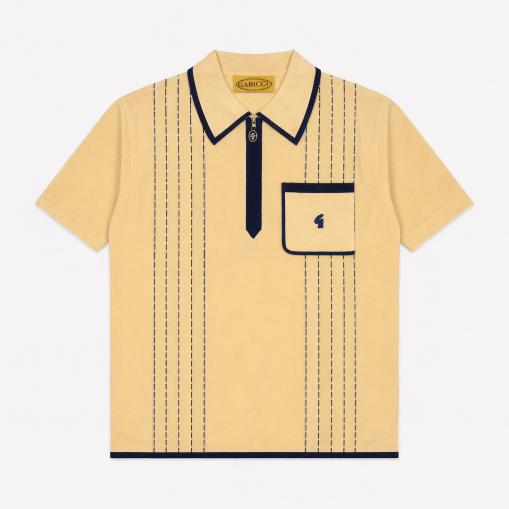 Gabicci Vintage Darron Lemon Polo Shirt