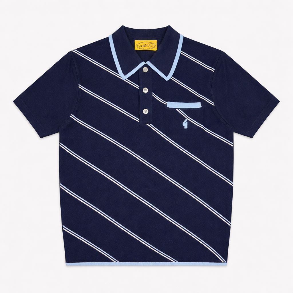Gabicci Vintage Connett Archive Knit Polo Shirt