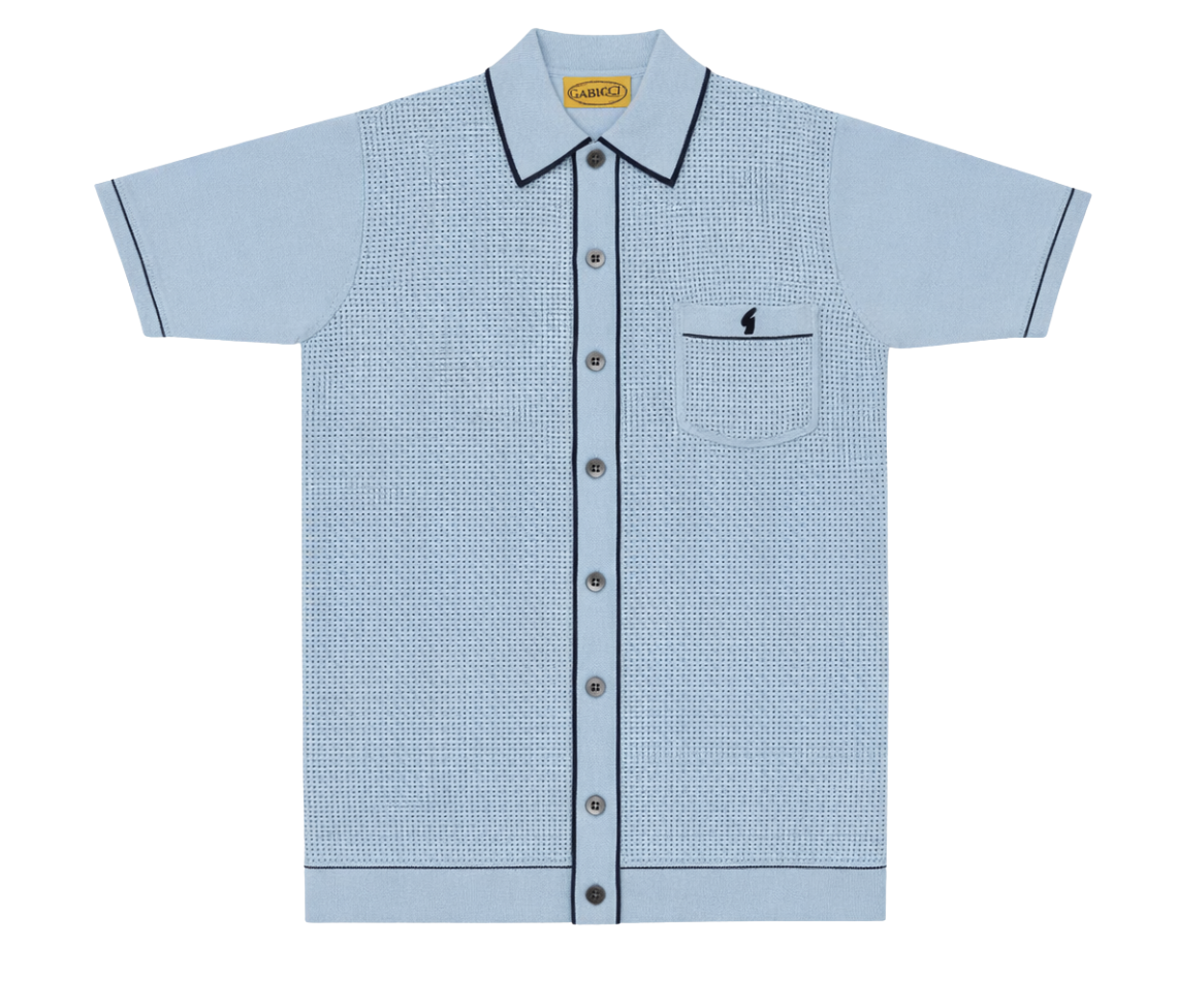 Gabicci Vintage Lello Surf Blue Polo Shirt