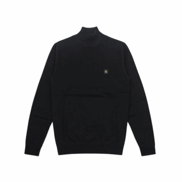 Gabicci Vintage Duke Black Turtle Neck Sweatshirt