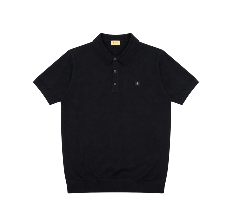 Gabicci Vintage Jackson Black Polo Shirt
